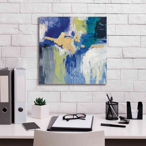Image of 'Sparkle Abstract III Blue' by Silvia Vassileva, Canvas Wall Art,18 x 18