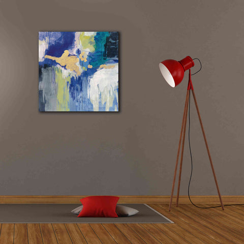 Image of 'Sparkle Abstract III Blue' by Silvia Vassileva, Canvas Wall Art,26 x 26