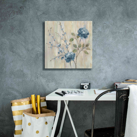 Image of 'Contemporary Chinoiserie Blue' by Silvia Vassileva, Canvas Wall Art,18 x 18
