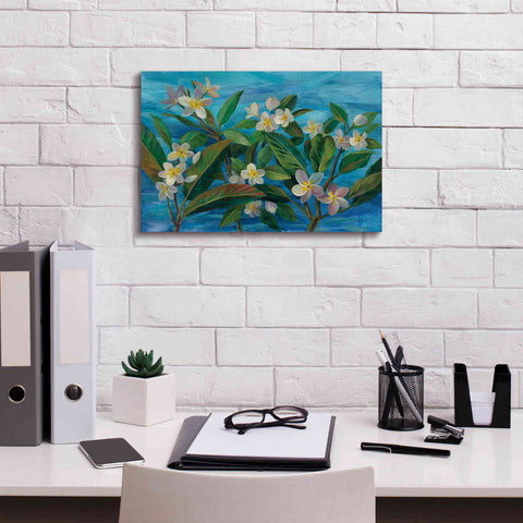 Image of 'Oceanside Plumeria' by Silvia Vassileva, Canvas Wall Art,18 x 12