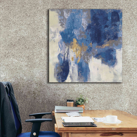 Image of 'Sparkle Abstract II Navy' by Silvia Vassileva, Canvas Wall Art,37 x 37