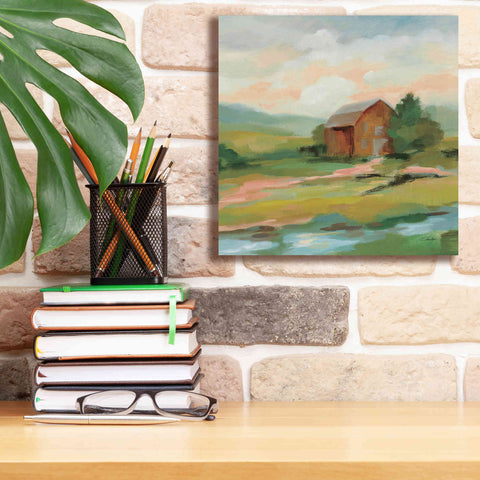 Image of 'Springtime Farm Pastel' by Silvia Vassileva, Canvas Wall Art,12 x 12