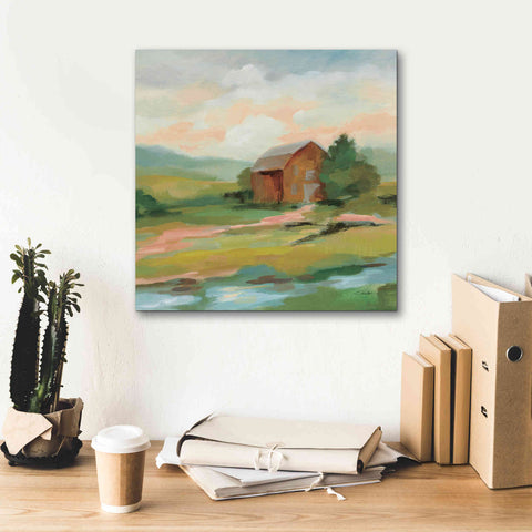 Image of 'Springtime Farm Pastel' by Silvia Vassileva, Canvas Wall Art,18 x 18