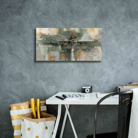 Image of 'Morning Fjord Rifle Green' by Silvia Vassileva, Canvas Wall Art,24 x 12