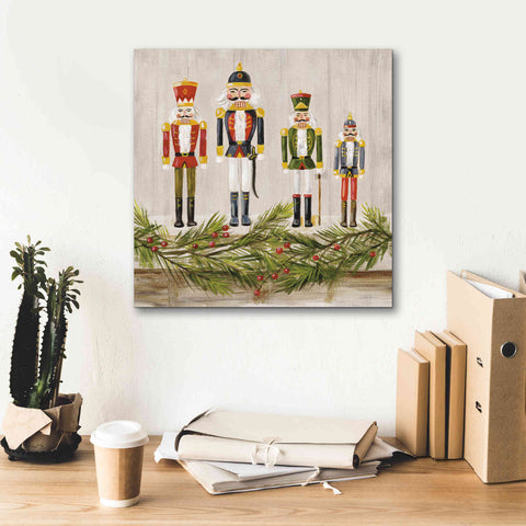 Image of 'Nutcrackers on a Mantel' by Silvia Vassileva, Canvas Wall Art,18 x 18