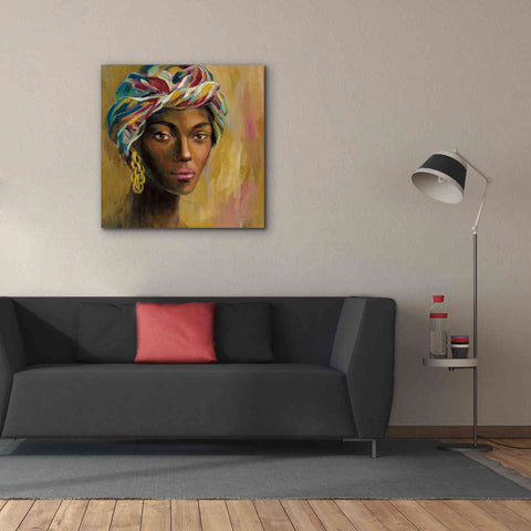 Image of 'African Face I' by Silvia Vassileva, Canvas Wall Art,37 x 37