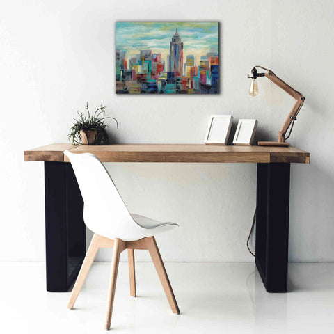 Image of 'Colorful Day in Manhattan' by Silvia Vassileva, Canvas Wall Art,26 x 18