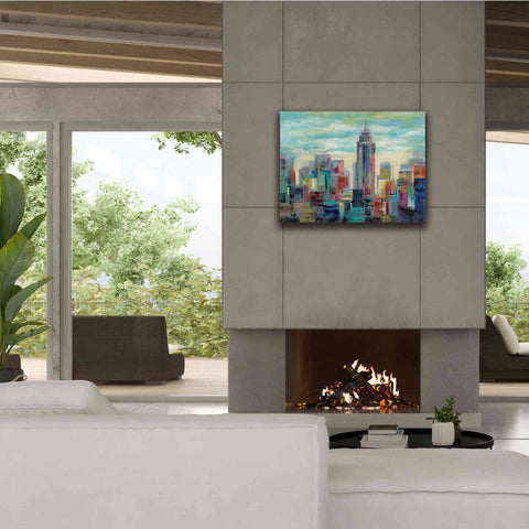 Image of 'Colorful Day in Manhattan' by Silvia Vassileva, Canvas Wall Art,34 x 26