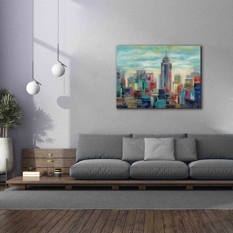 Image of 'Colorful Day in Manhattan' by Silvia Vassileva, Canvas Wall Art,54 x 40