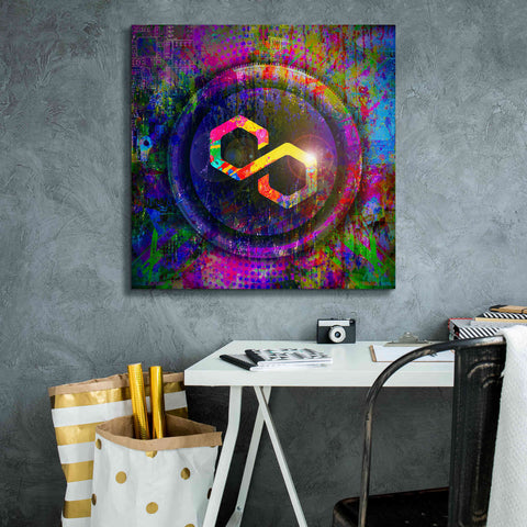Image of 'MATIC Polygon Crypto,' Canvas Wall Art,26 x 26