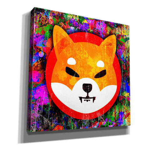Image of 'SHIB Shiba Inu Crypto,' Canvas Wall Art,12x12x1.1x0,18x18x1.1x0,26x26x1.74x0,37x37x1.74x0