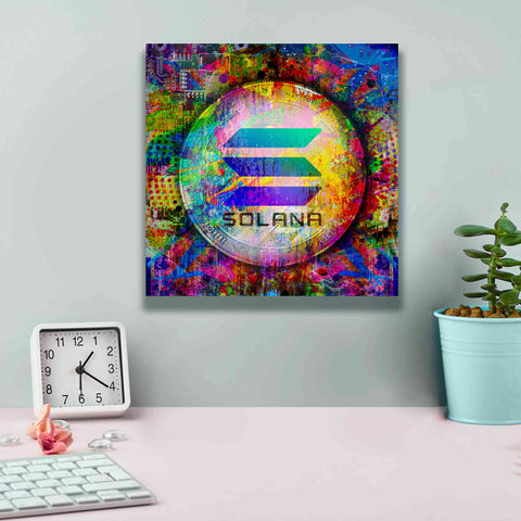 Image of 'SOL Solana Crypto,' Canvas Wall Art,12 x 12