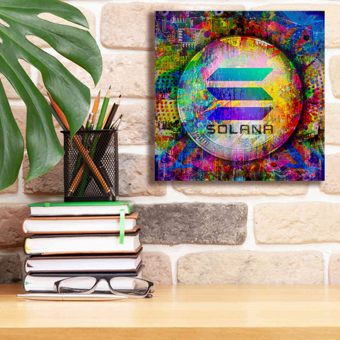 Image of 'SOL Solana Crypto,' Canvas Wall Art,12 x 12