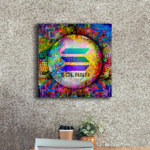 Image of 'SOL Solana Crypto,' Canvas Wall Art,18 x 18
