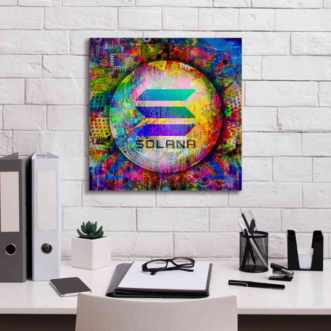 Image of 'SOL Solana Crypto,' Canvas Wall Art,18 x 18