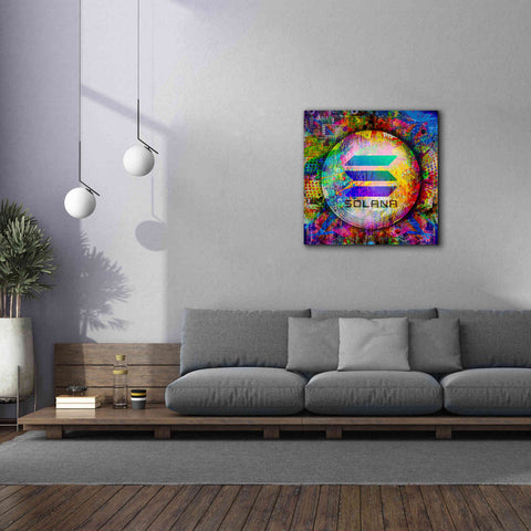 Image of 'SOL Solana Crypto,' Canvas Wall Art,37 x 37