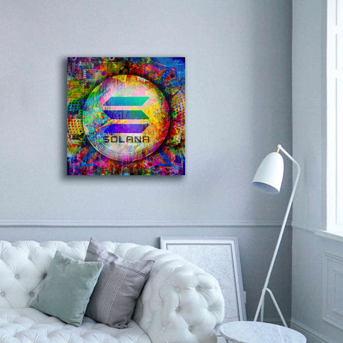 Image of 'SOL Solana Crypto,' Canvas Wall Art,37 x 37