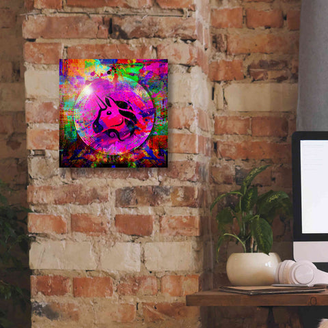 Image of 'UNI Uniswap Crypto,' Canvas Wall Art,12 x 12