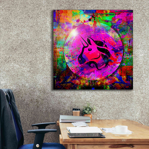 Image of 'UNI Uniswap Crypto,' Canvas Wall Art,37 x 37