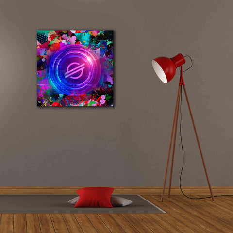 Image of 'XLM Stellar Crypto,' Canvas Wall Art,26 x 26