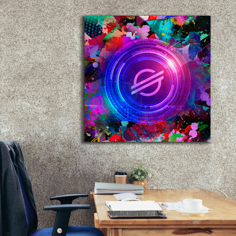 Image of 'XLM Stellar Crypto,' Canvas Wall Art,37 x 37