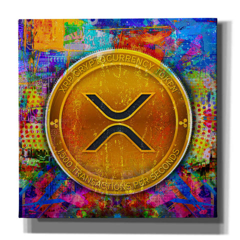 Image of 'XRP Crypto,' Canvas Wall Art,12x12x1.1x0,18x18x1.1x0,26x26x1.74x0,37x37x1.74x0