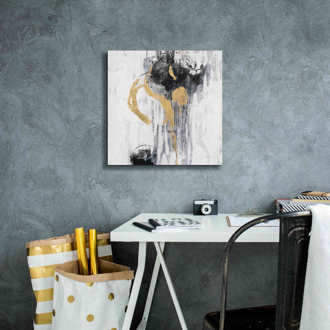 Image of Epic Art 'Golden Rain I' by Silvia Vassileva, Canvas Wall Art,18 x 18