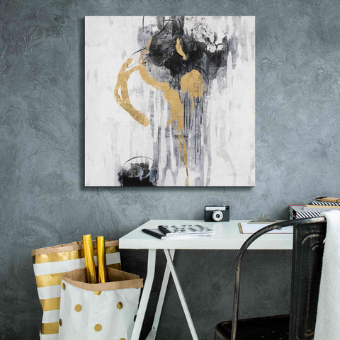 Image of Epic Art 'Golden Rain I' by Silvia Vassileva, Canvas Wall Art,26 x 26
