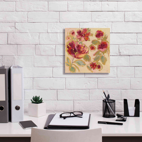 Image of Epic Art 'Gilded Loose Floral I' by Silvia Vassileva, Canvas Wall Art,12 x 12