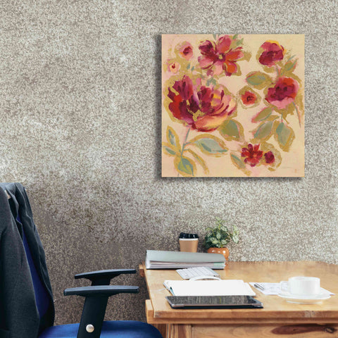 Image of Epic Art 'Gilded Loose Floral I' by Silvia Vassileva, Canvas Wall Art,26 x 26