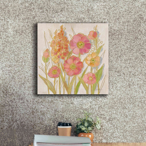 Image of Epic Art 'Opalescent Floral I' by Silvia Vassileva, Canvas Wall Art,18 x 18