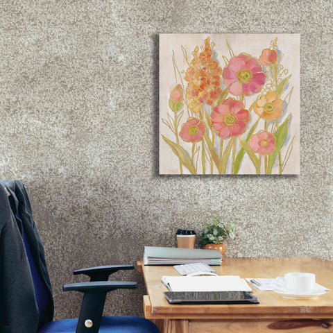 Image of Epic Art 'Opalescent Floral I' by Silvia Vassileva, Canvas Wall Art,26 x 26