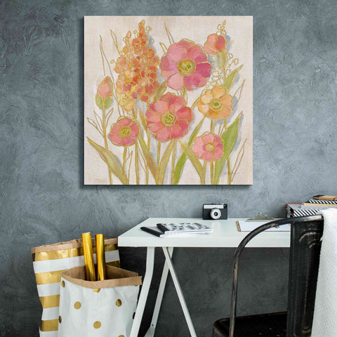 Image of Epic Art 'Opalescent Floral I' by Silvia Vassileva, Canvas Wall Art,26 x 26