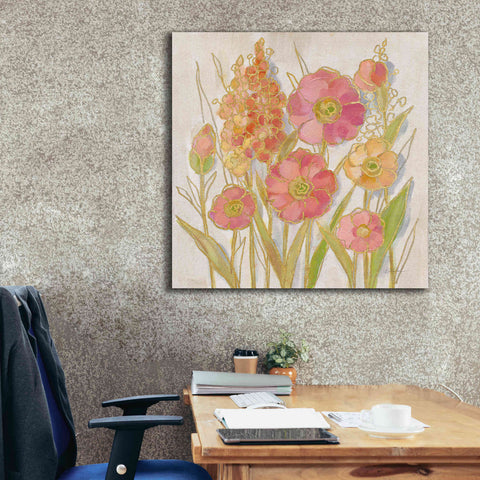 Image of Epic Art 'Opalescent Floral I' by Silvia Vassileva, Canvas Wall Art,37 x 37