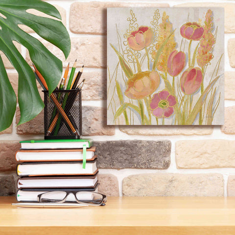 Image of Epic Art 'Opalescent Floral II' by Silvia Vassileva, Canvas Wall Art,12 x 12