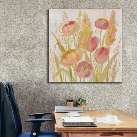 Image of Epic Art 'Opalescent Floral II' by Silvia Vassileva, Canvas Wall Art,37 x 37