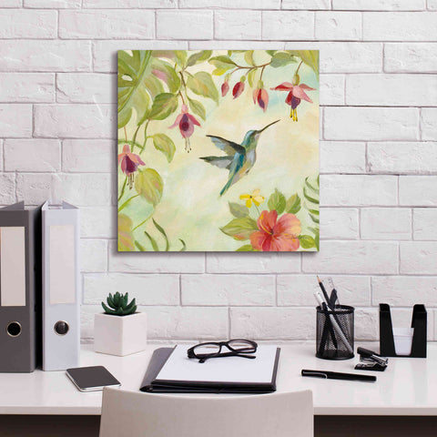 Image of Epic Art 'Hummingbirds Song II' by Silvia Vassileva, Canvas Wall Art,18 x 18