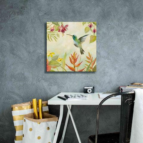Image of Epic Art 'Hummingbirds Song III' by Silvia Vassileva, Canvas Wall Art,18 x 18
