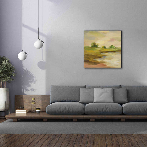 Image of Epic Art 'Chartreuse Fields II' by Silvia Vassileva, Canvas Wall Art,37 x 37