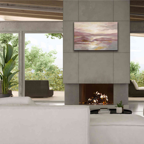 Image of 'Pink and Gold Landscape' by Silvia Vassileva, Canvas Wall Art,40 x 26