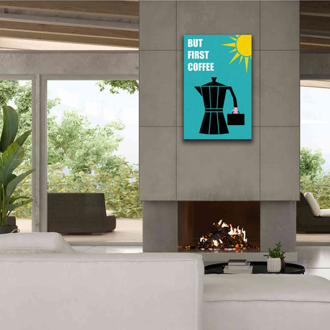 Image of 'But First Coffee' by Cesare Bellassai, Canvas Wall Art,26 x 40