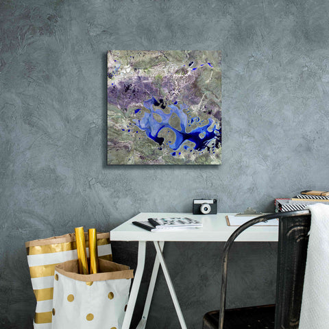Image of 'Earth as Art: Lake Carnegie' Canvas Wall Art,18 x 18