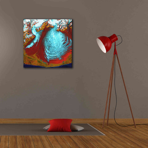 Image of 'Earth as Art: Malaspina Glacier' Canvas Wall Art,26 x 26