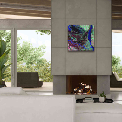 Image of 'Earth as Art: Parana River Delta' Canvas Wall Art,26 x 26