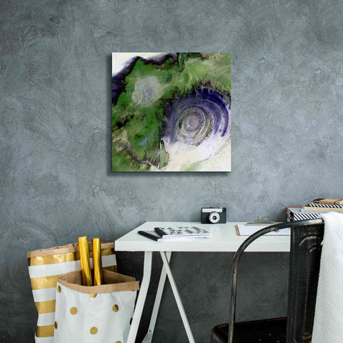 Image of 'Earth as Art: Richat Structure' Canvas Wall Art,18 x 18