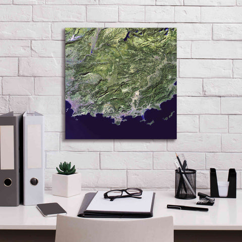 Image of 'Earth as Art: Coast France' Canvas Wall Art,18 x 18