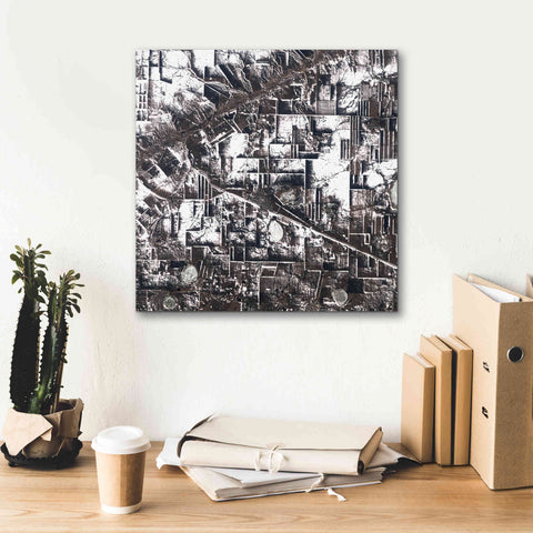 Image of 'Earth as Art: Northern Kazakhstan ' Canvas Wall Art,18 x 18