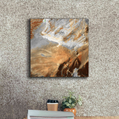 Image of 'Earth as Art: Algerian Sahara,' Canvas Wall Art,18 x 18