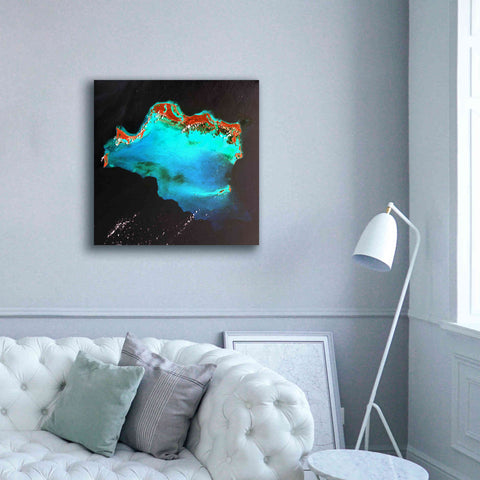Image of 'Earth as Art: Caribbean Luxury,' Canvas Wall Art,37 x 37