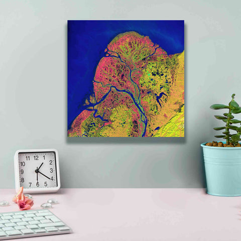 Image of 'Earth as Art: Yukon Delta,' Canvas Wall Art,12 x 12